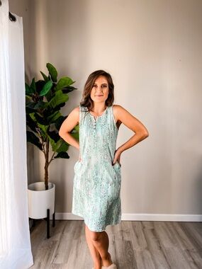 zeagoo Mint Green Floral Sleeveless Mini Dress